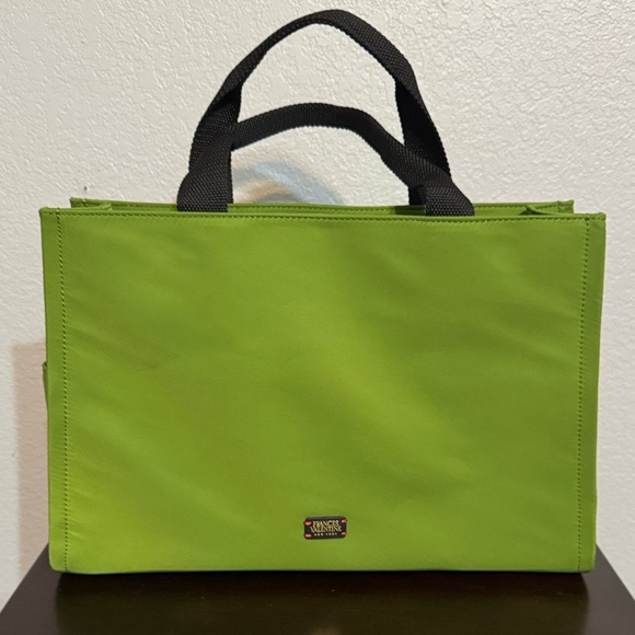Frances Valentine Handbags - Frances Valentine Lime Green Tote with Black Handles